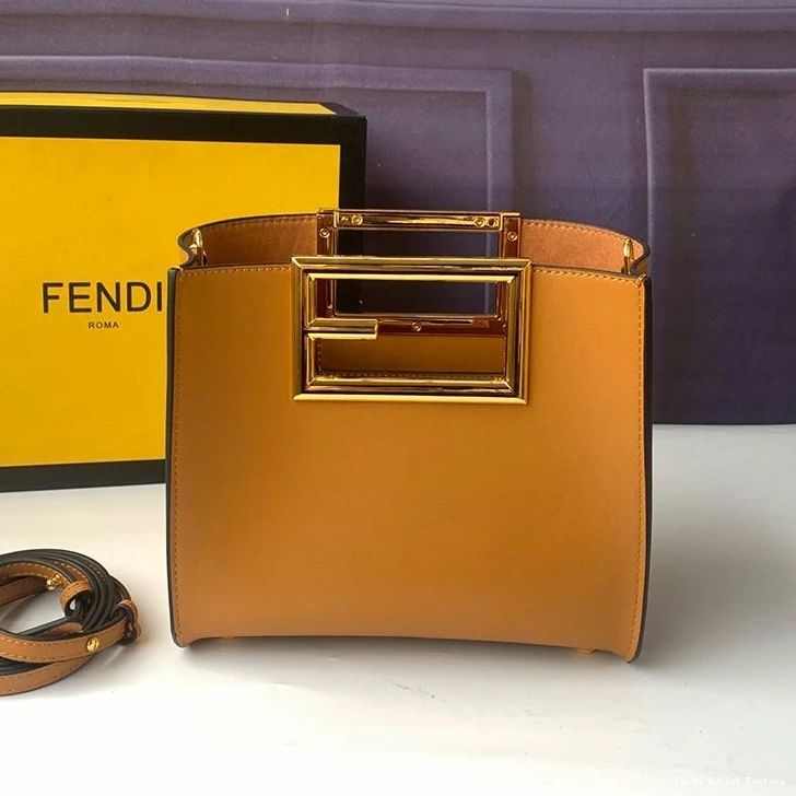 HOT Fendi Calf Leather In Bag Way Brown Small 0728